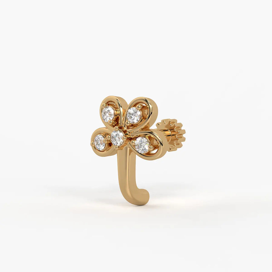 Floral Cluster Nose Pin Stud