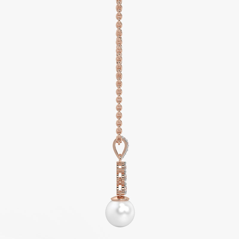Trio Stone Pearl Drop Pendant