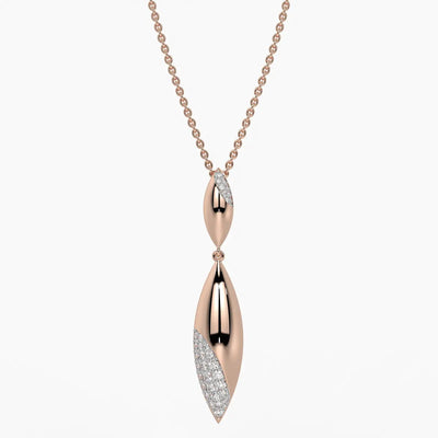 Modern Leaf Drop Pendant