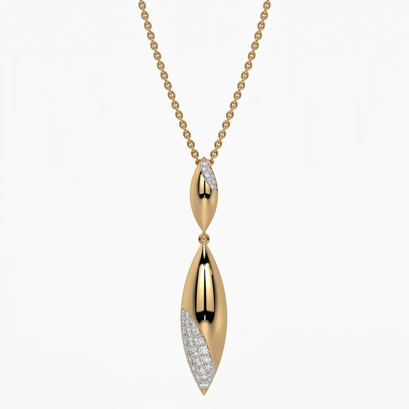 Modern Leaf Drop Pendant