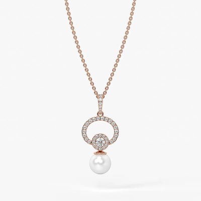 Halo Circle Drop Pendant