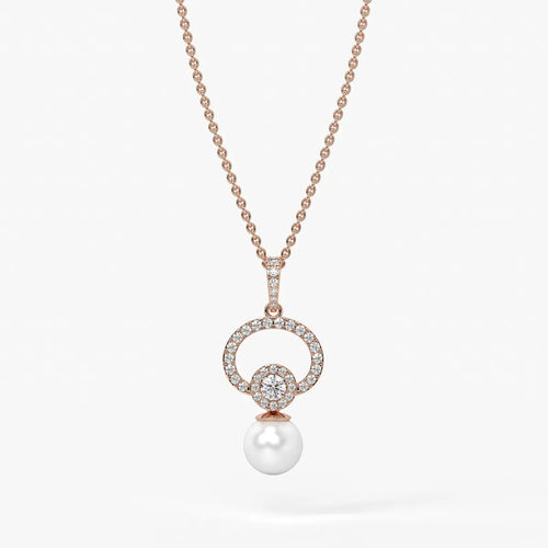 Halo Circle Drop Pendant