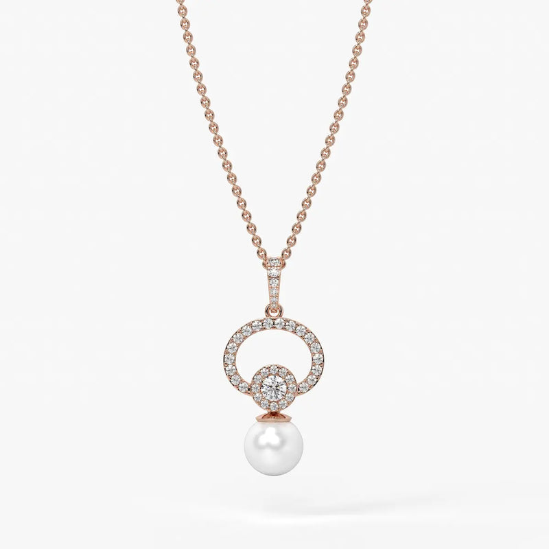 Halo Circle Drop Pendant