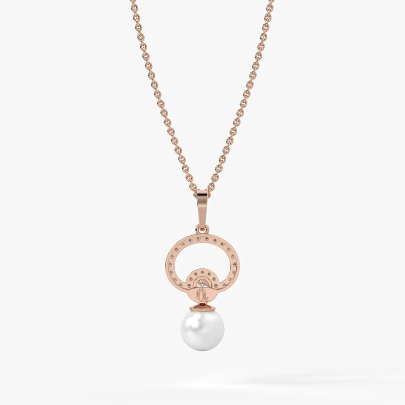 Halo Circle Drop Pendant