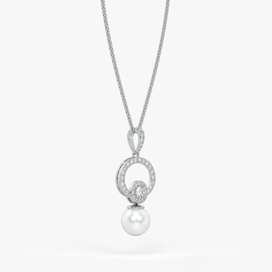 Halo Circle Drop Pendant