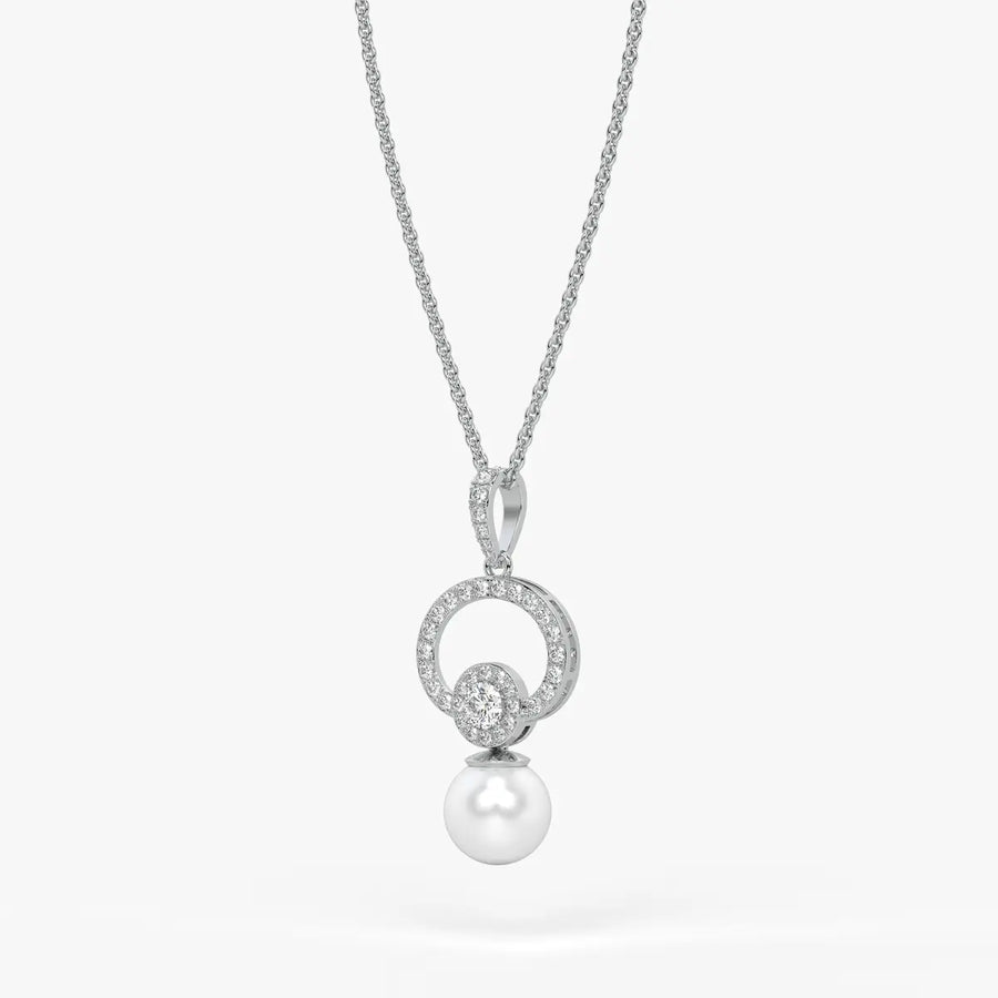 Halo Circle Drop Pendant
