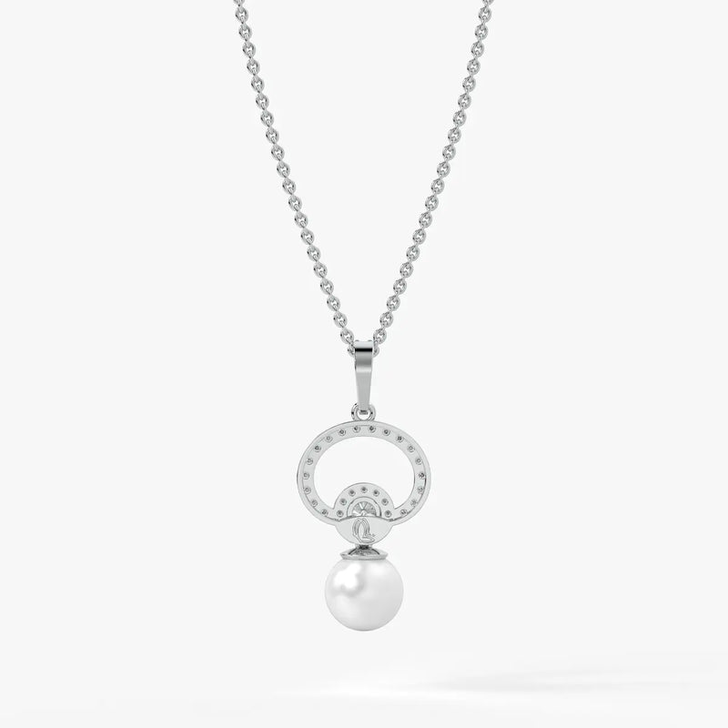 Halo Circle Drop Pendant