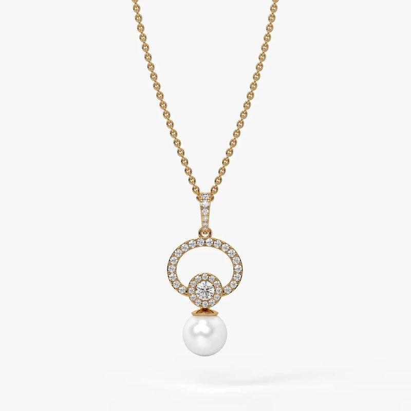 Halo Circle Drop Pendant