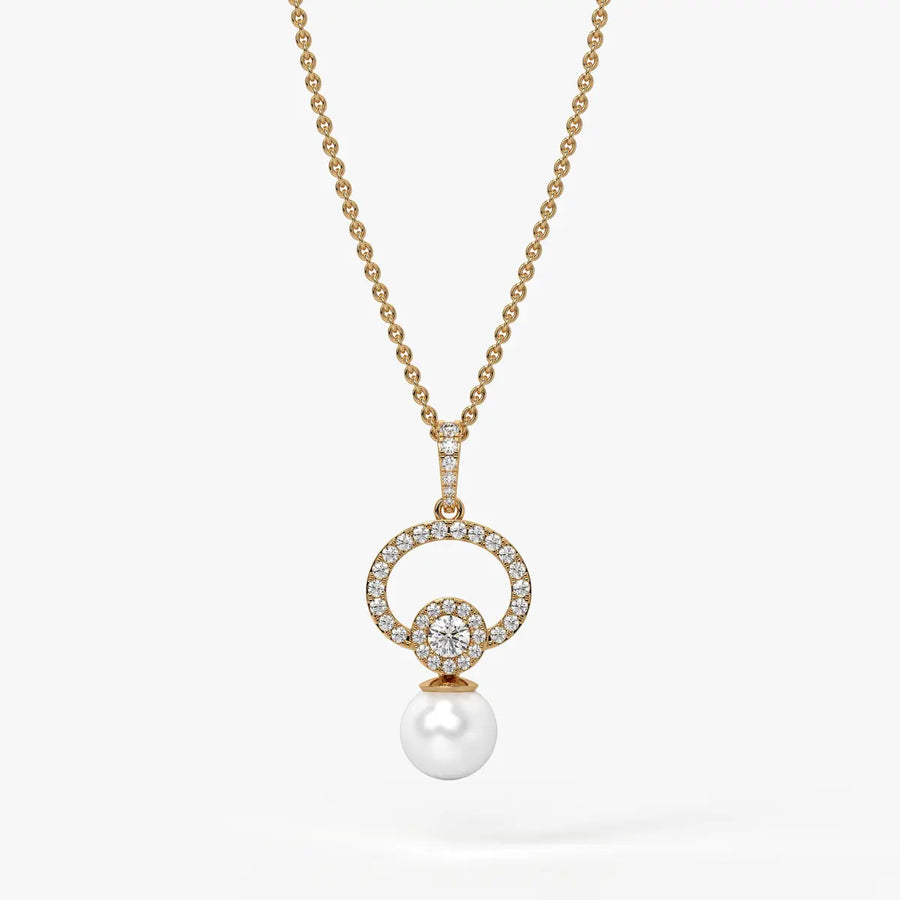 Halo Circle Drop Pendant