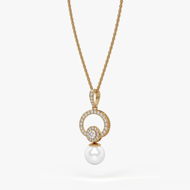 Halo Circle Drop Pendant