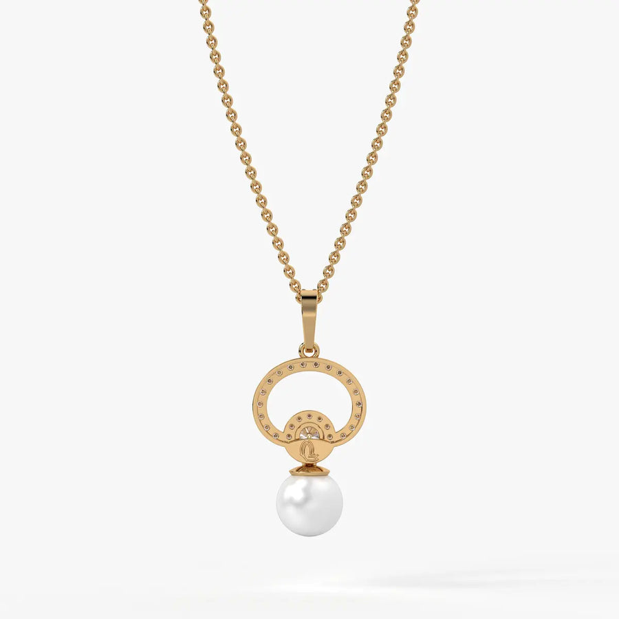 Halo Circle Drop Pendant
