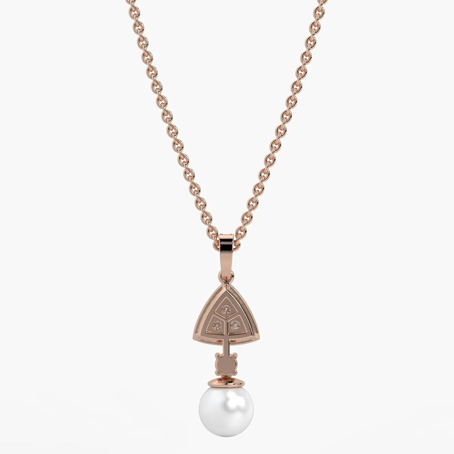 Trilliant Halo Drop Pendant