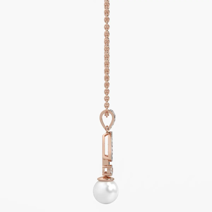 Trilliant Halo Drop Pendant