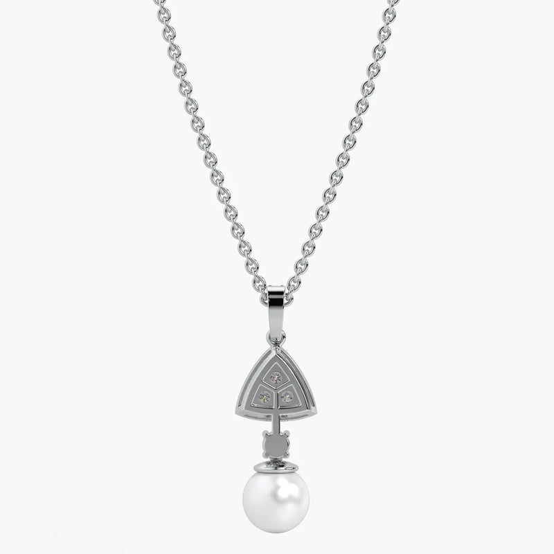 Trilliant Halo Drop Pendant