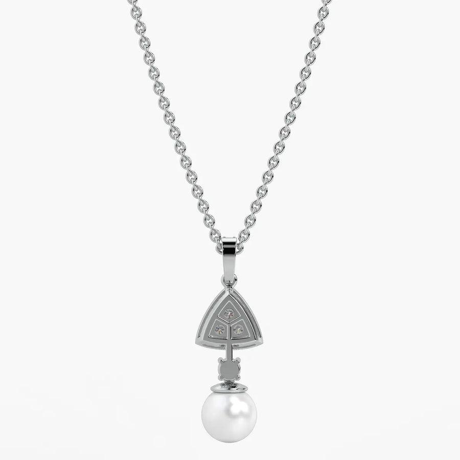 Trilliant Halo Drop Pendant