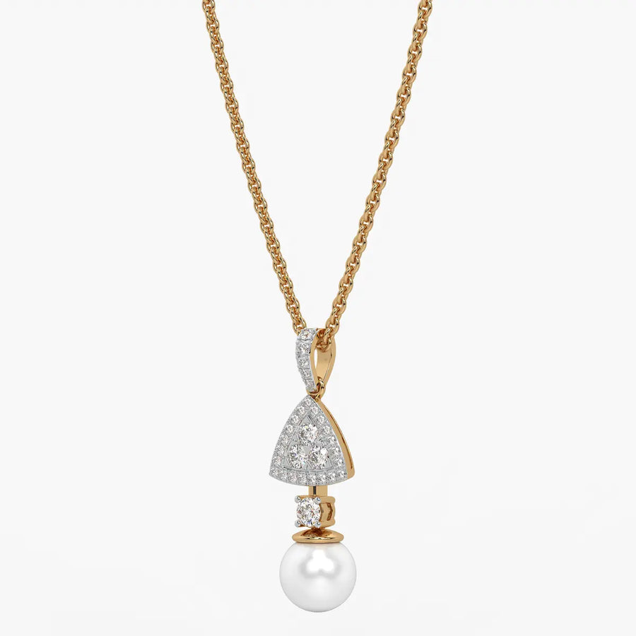 Trilliant Halo Drop Pendant