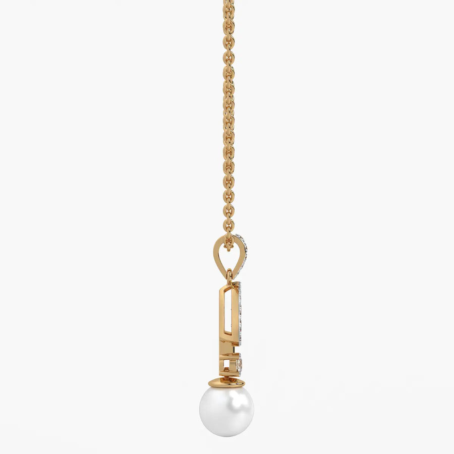 Trilliant Halo Drop Pendant