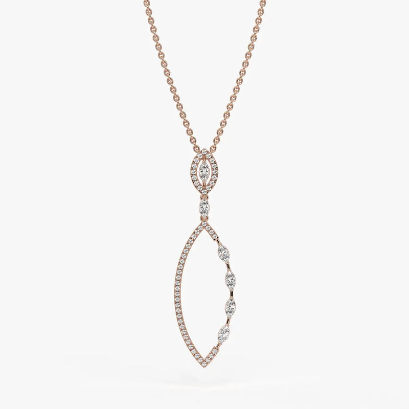 Marquise Frame Drop Pendant
