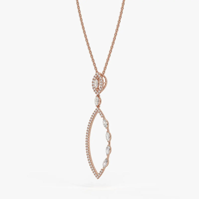 Marquise Frame Drop Pendant