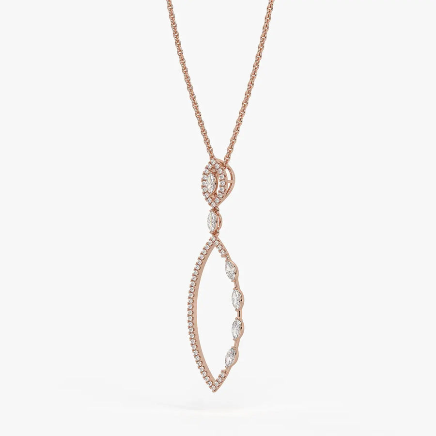 Marquise Frame Drop Pendant