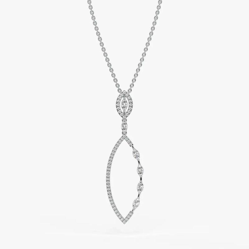 Marquise Frame Drop Pendant