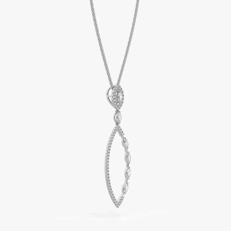 Marquise Frame Drop Pendant