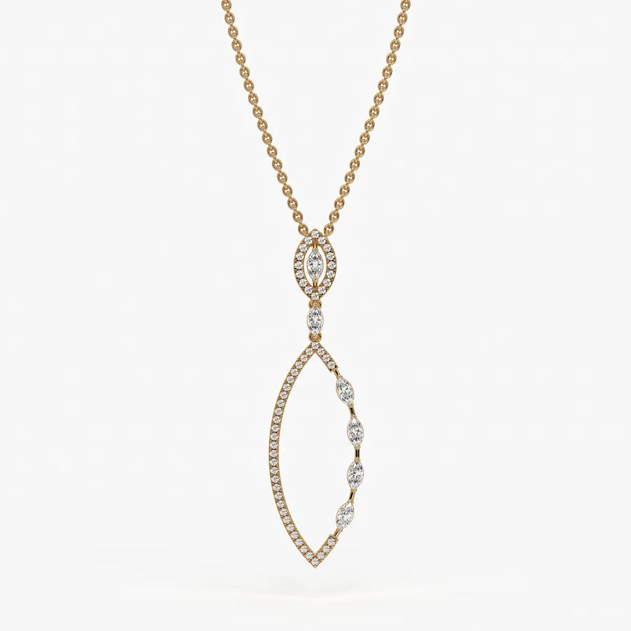 Marquise Frame Drop Pendant