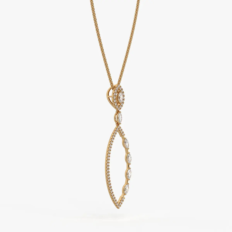 Marquise Frame Drop Pendant