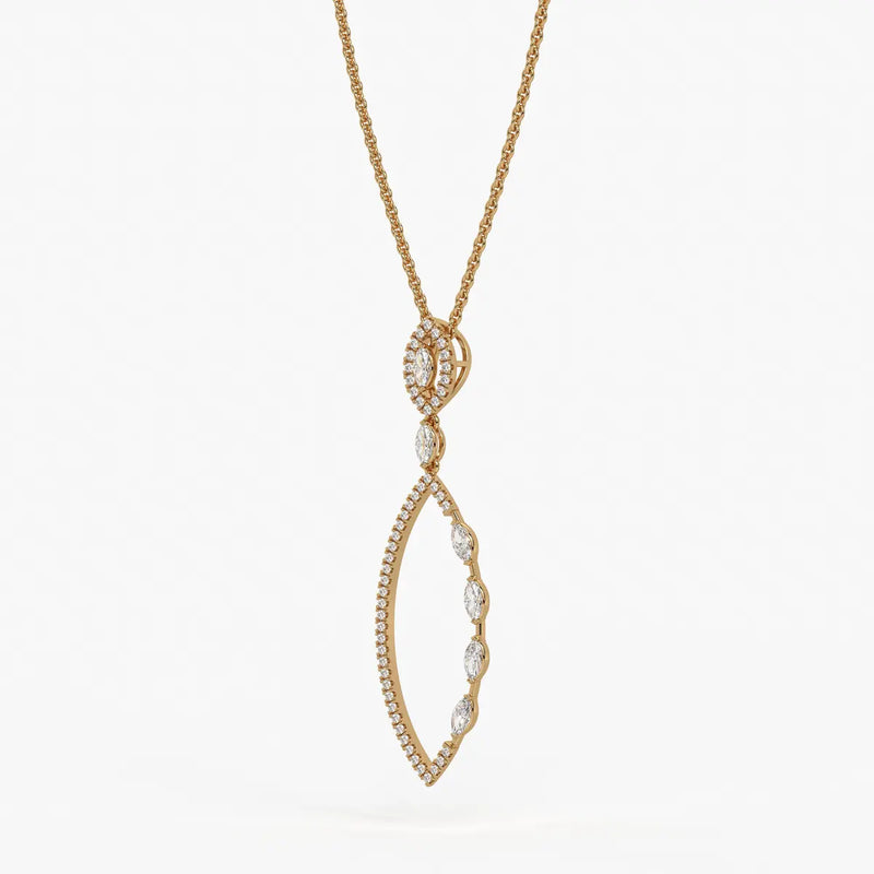 Marquise Frame Drop Pendant