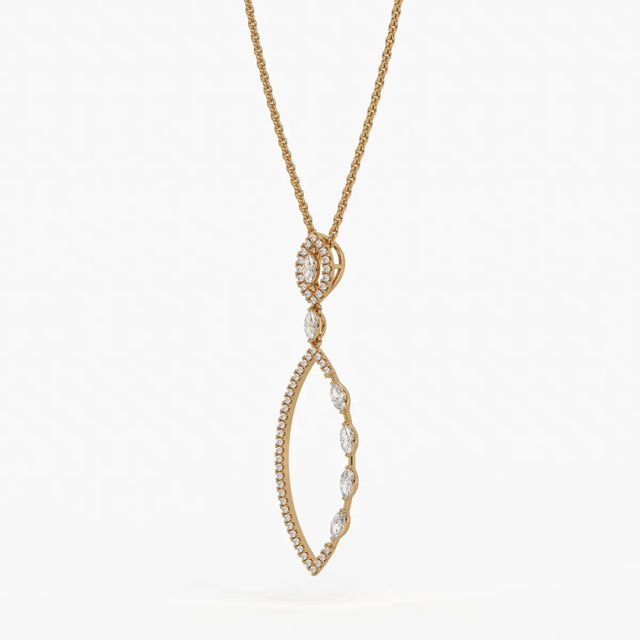 Marquise Frame Drop Pendant