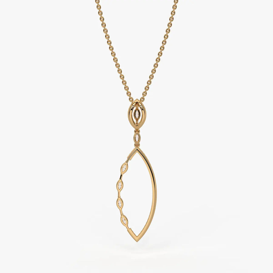 Marquise Frame Drop Pendant