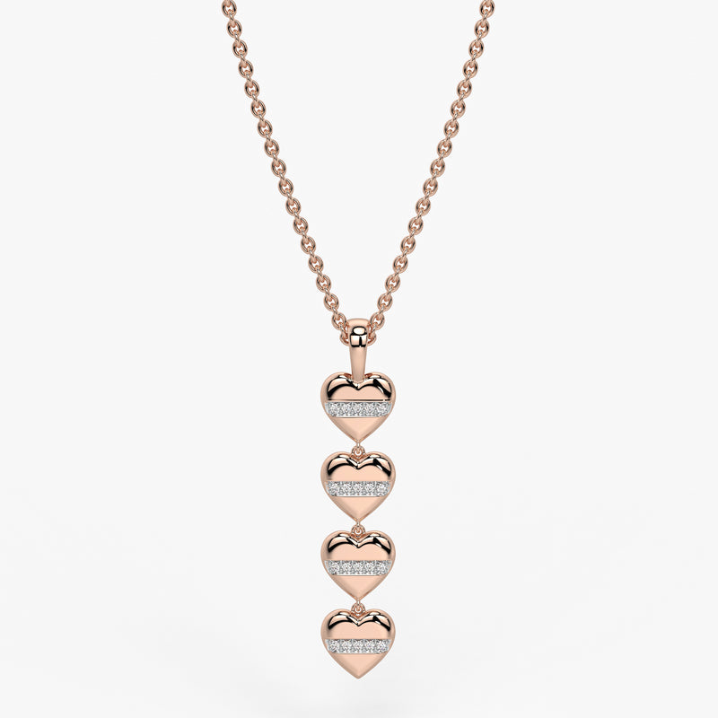 Multi Heart Diamond Pendant