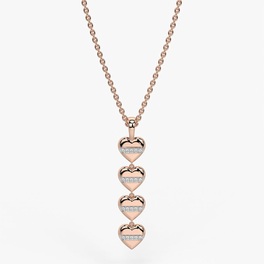 Multi Heart Diamond Pendant