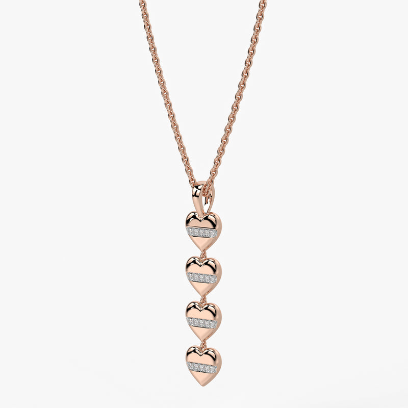 Multi Heart Diamond Pendant