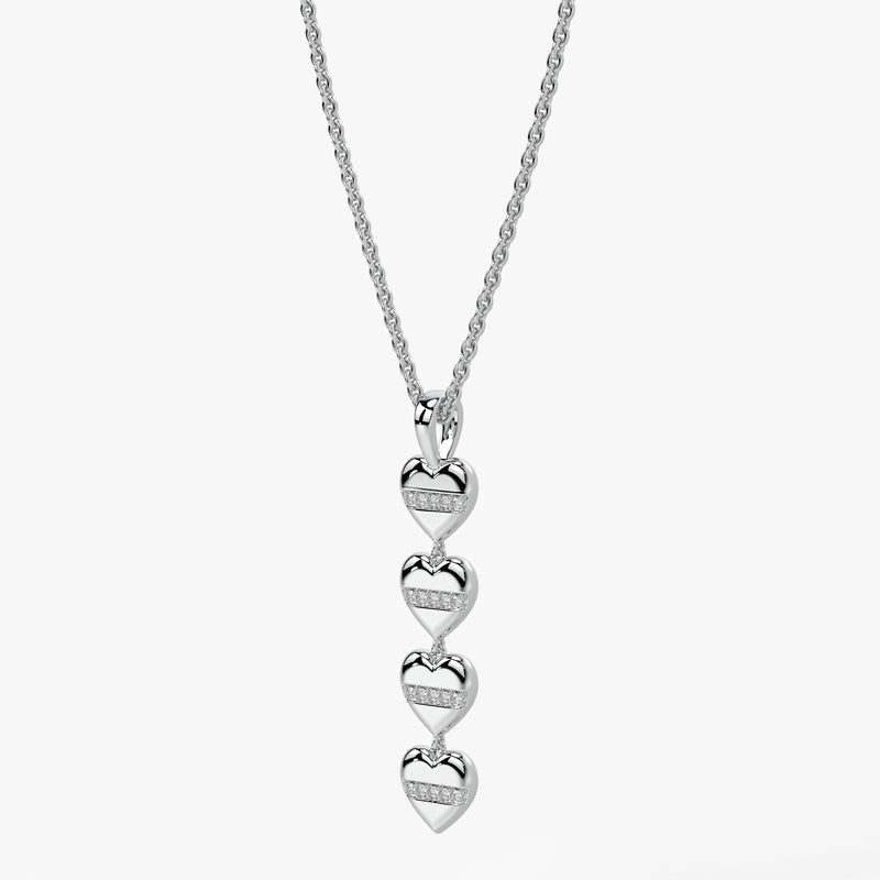 Multi Heart Diamond Pendant