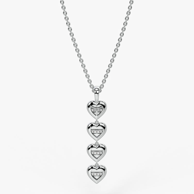 Multi Heart Diamond Pendant