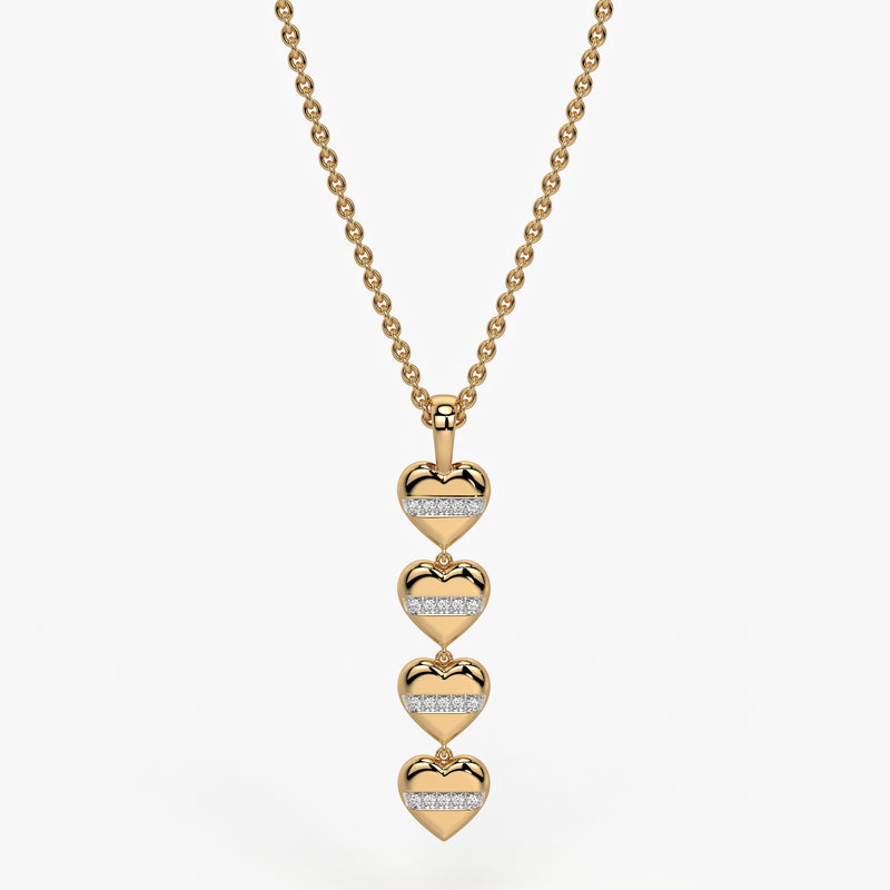 Multi Heart Diamond Pendant