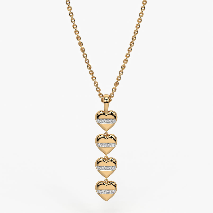 Multi Heart Diamond Pendant