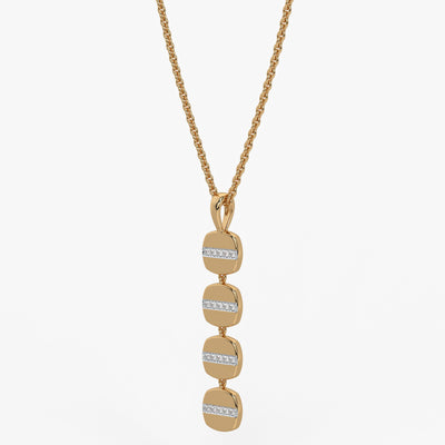 Stacked Cushion Diamond Pendant