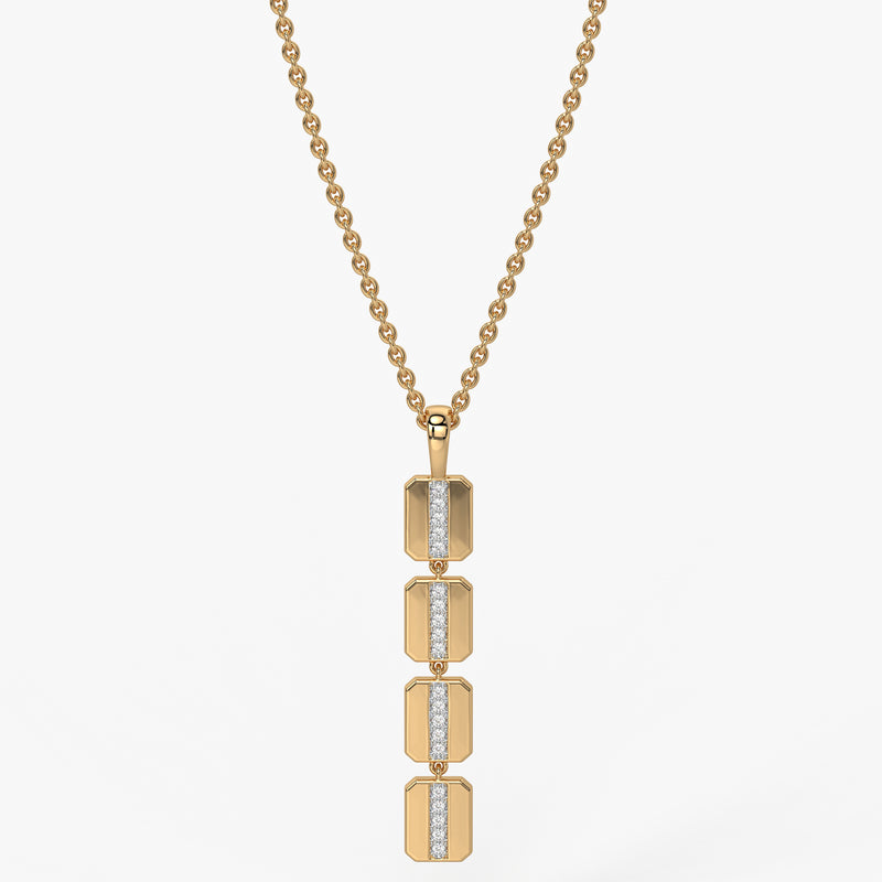 Prism Bar Diamond Pendant
