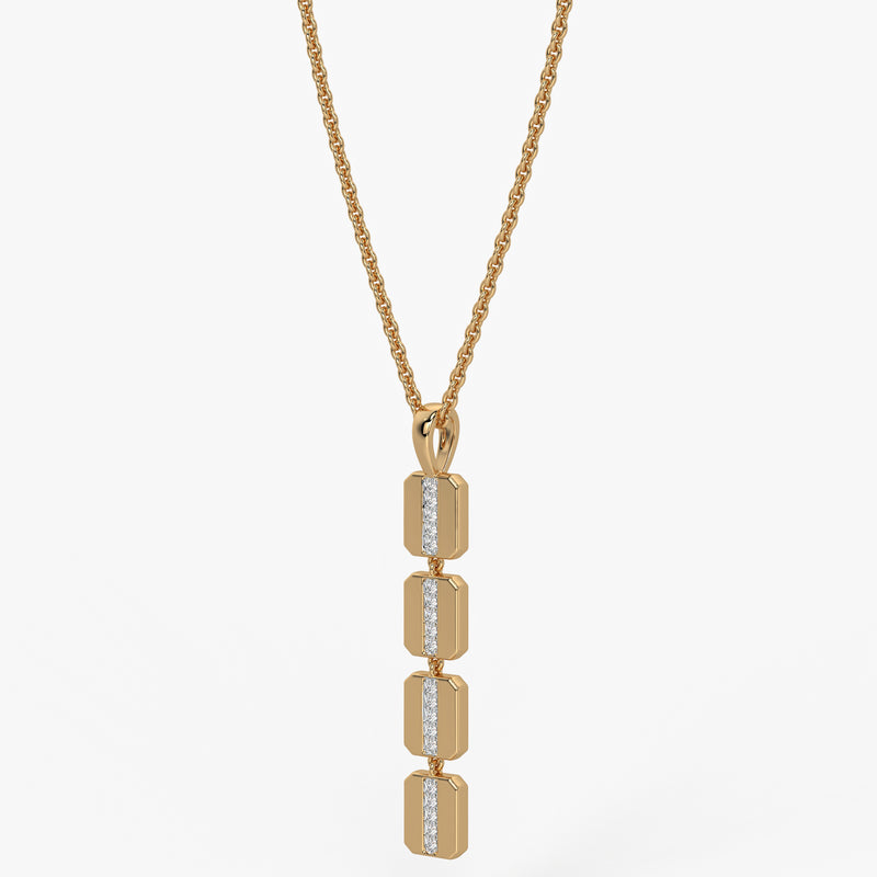 Prism Bar Diamond Pendant