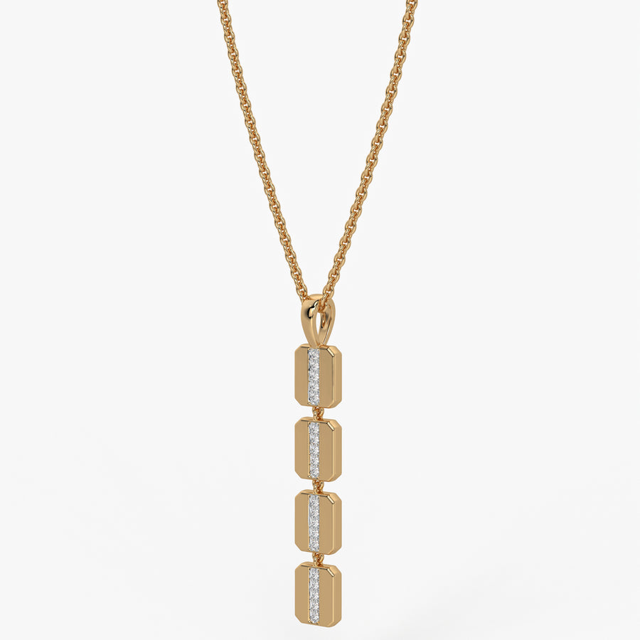 Prism Bar Diamond Pendant