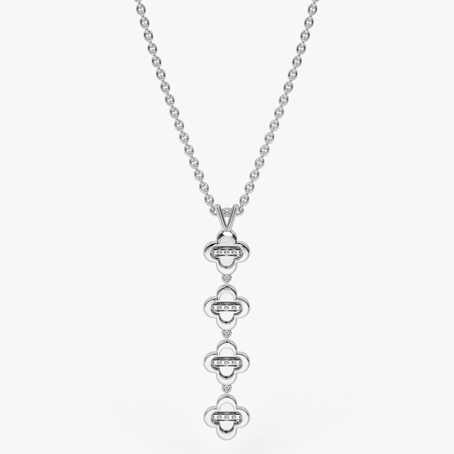 Clover Link Diamond Pendant