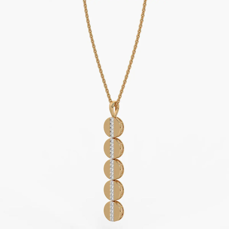 Orbit Disc Diamond Pendant