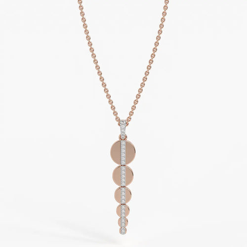 Cascade Disc Diamond Pendant