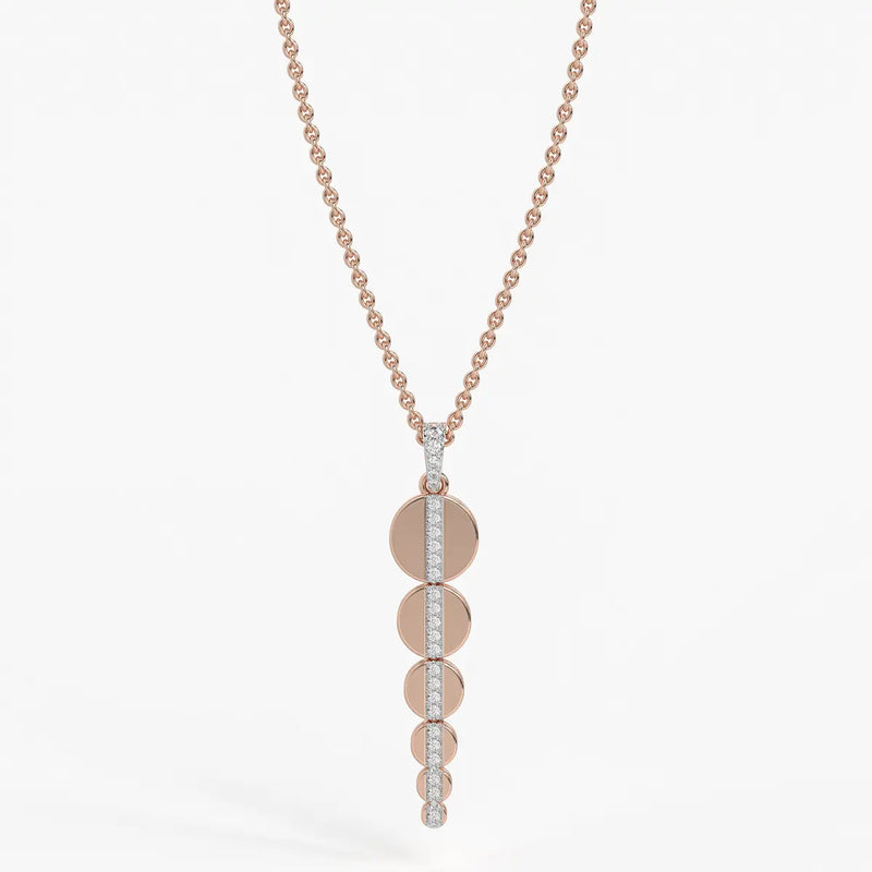 Cascade Disc Diamond Pendant