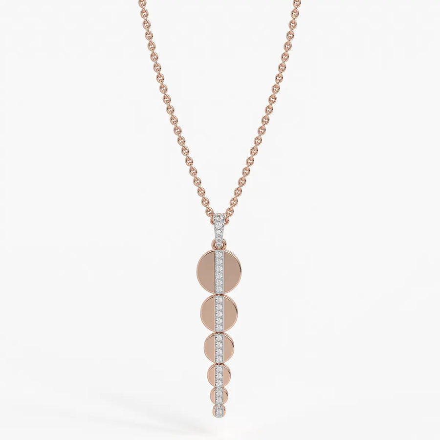 Cascade Disc Diamond Pendant