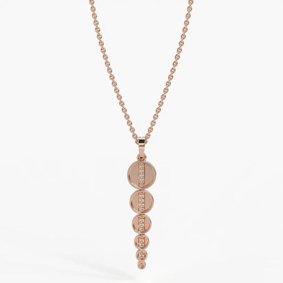 Cascade Disc Diamond Pendant
