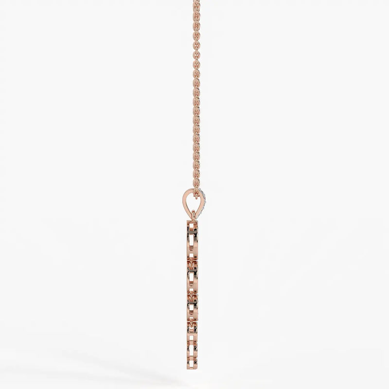 Cascade Disc Diamond Pendant