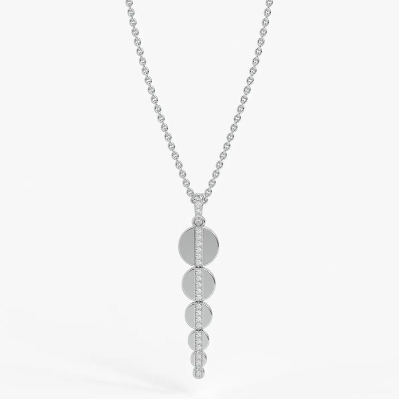 Cascade Disc Diamond Pendant
